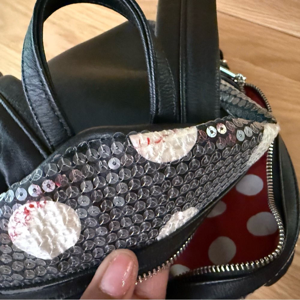 Disney Loungefly Black and White Sequin Bag - Picture 5 of 5